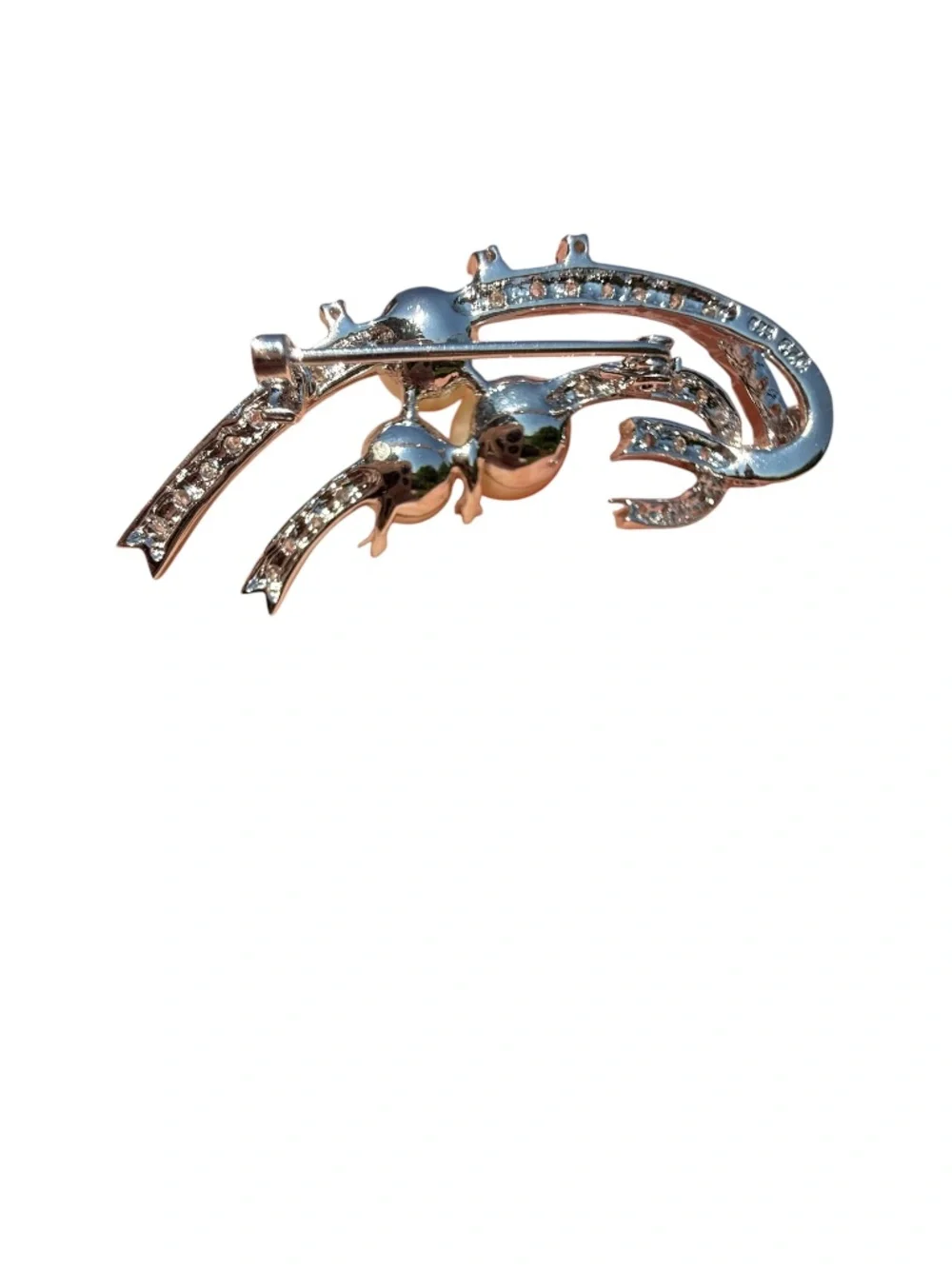 Genevive Women's Silver CZ Brooch - NWOT